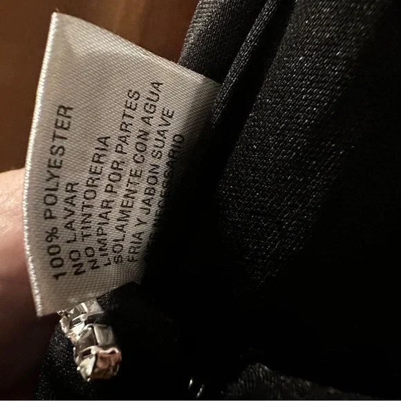 NWOT Mac Duggal Rhinestone Halter Column Gown Maxi Dress 26580 in Black Size 6